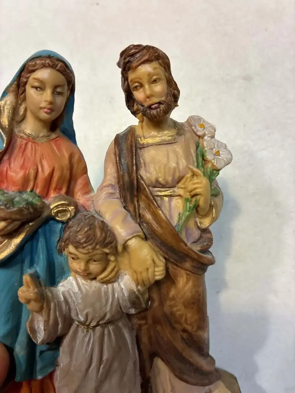 Vintage Holy Family Statue of Jesus Mary and Joseph Made in Italy